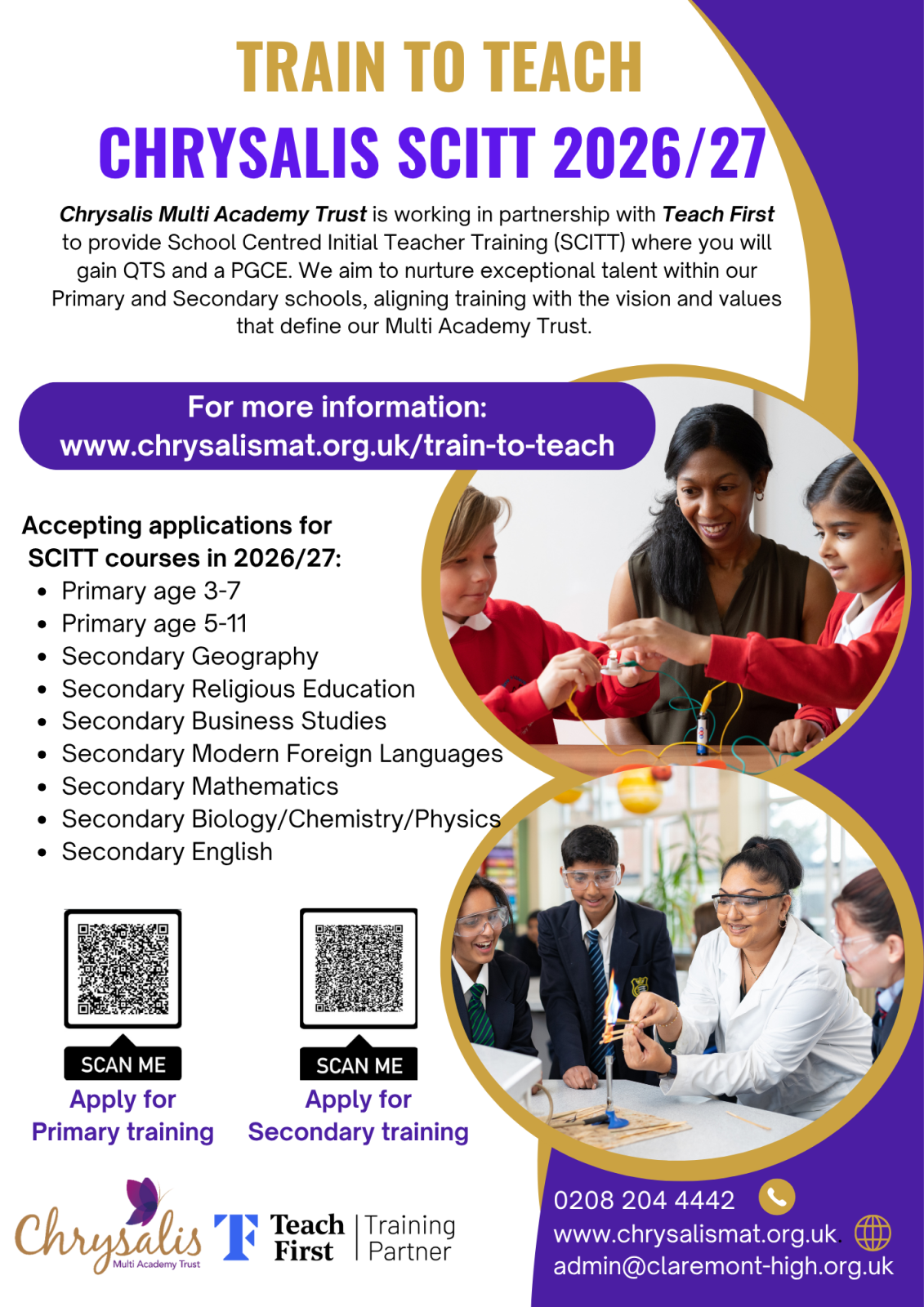 Train to Teach - Chrysalis SCITT